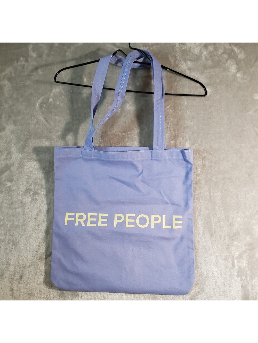 Free People Logo Reusable Blue Tote Shopping Bag 15x15 in